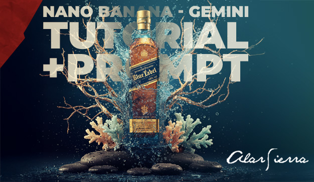 TUTORIAL NANO BANANA + PROMPT | Whisky a las rocas By Johnnie Walker